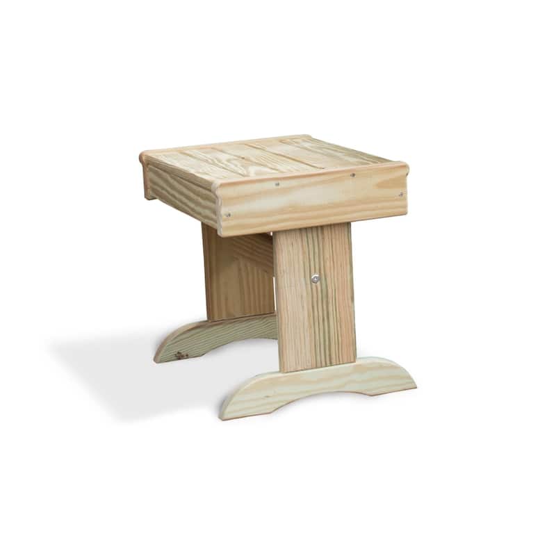 Wood End Table - Unfinished Pine