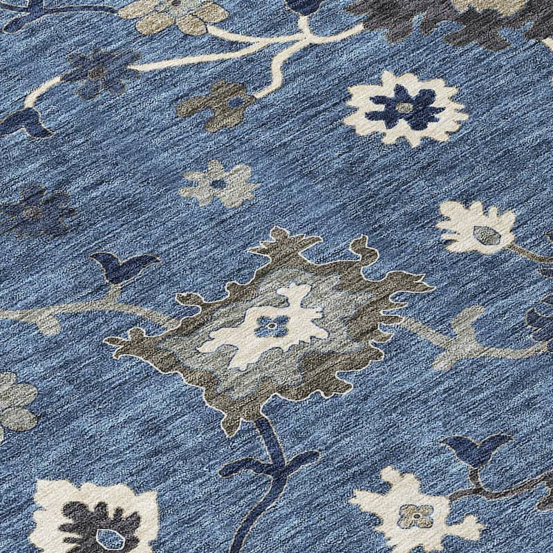 HomeRoots Floral Traditional Rectangle Outdoor Rug