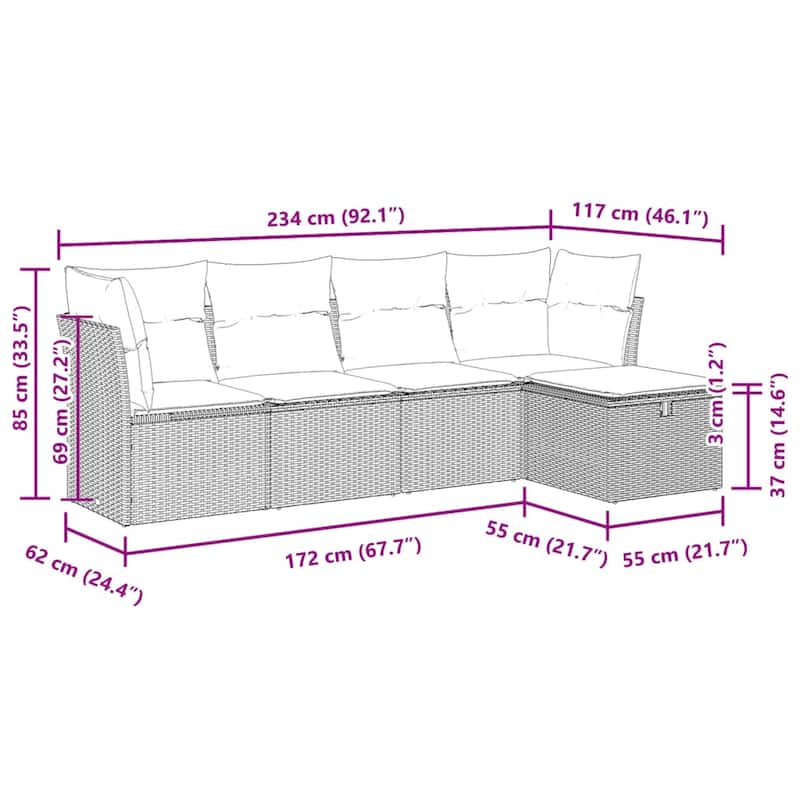 vidaXL Garden Sofa Set