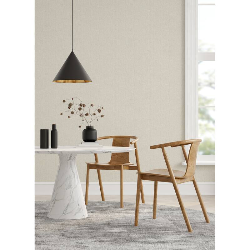 A-Street Prints Snuggle White Woven Texture Wallpaper