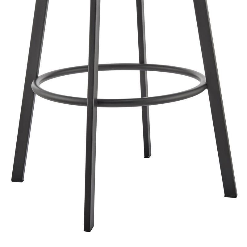 Eleanor Black or Brushed Stainless Steel Swivel Counter or Bar Stool