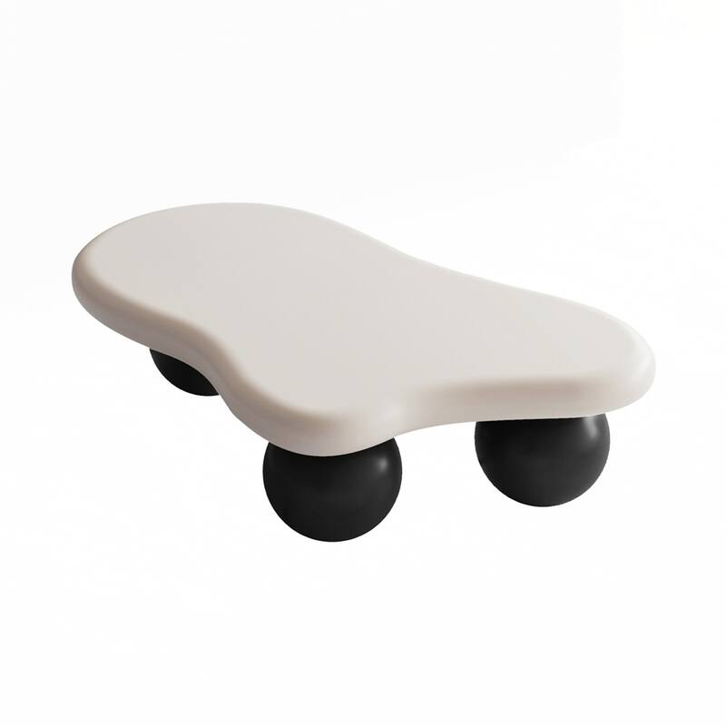 Cloud Shaped Coffee Table with 3 Ball Legs