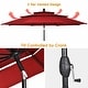 preview thumbnail 29 of 56, Gymax 10ft 3 Tier Patio Market Umbrella Aluminum Sunshade Shelter