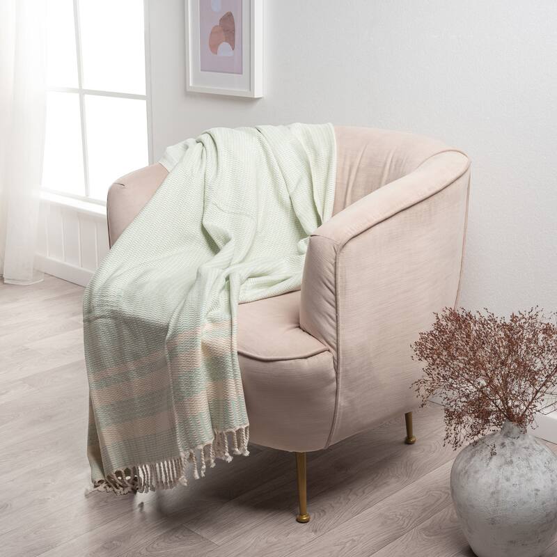 Sevita Striped Premium Turkish Cotton Standard Size Throw Blanket