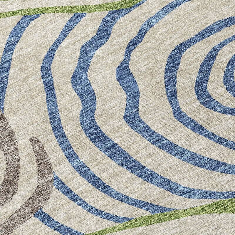 HomeRoots Abstract Transitional Rectangle Outdoor Rug