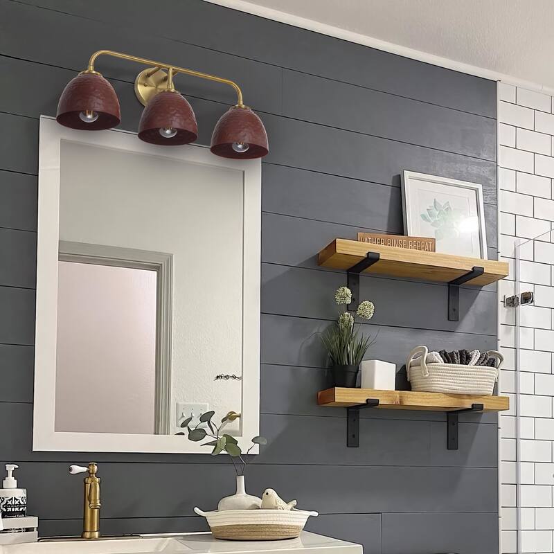 Golden Lighting 6950-BA3 MBS Shepard 3 Light 25" Wide Vanity Light