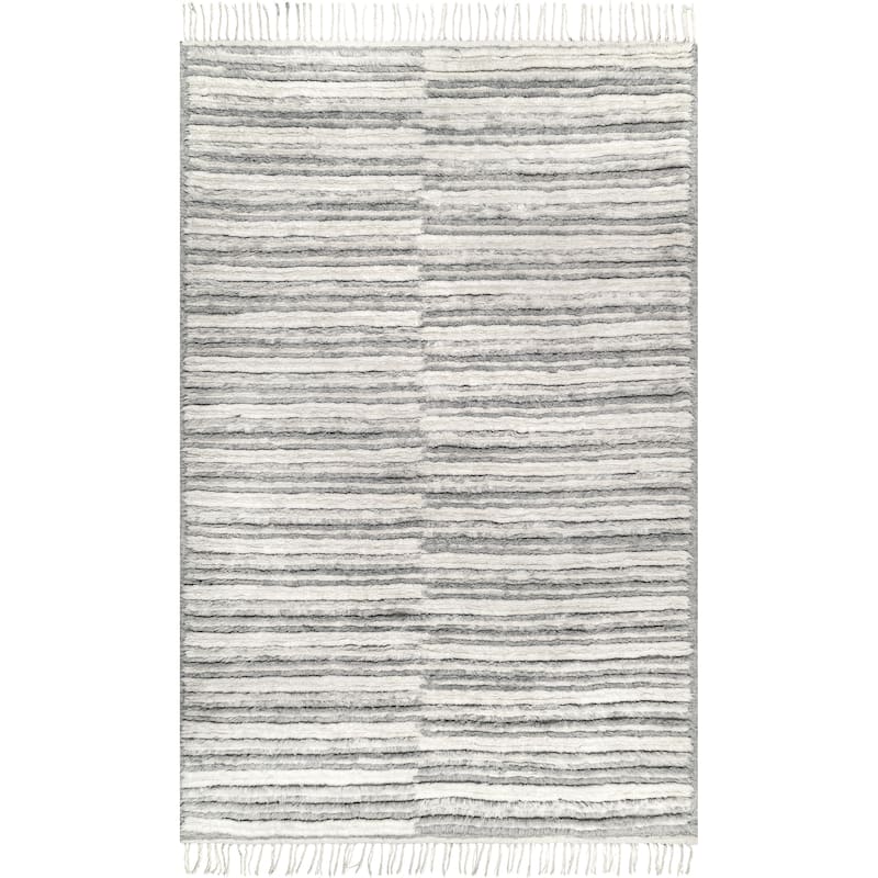 Fred Striped Shag Area Rug
