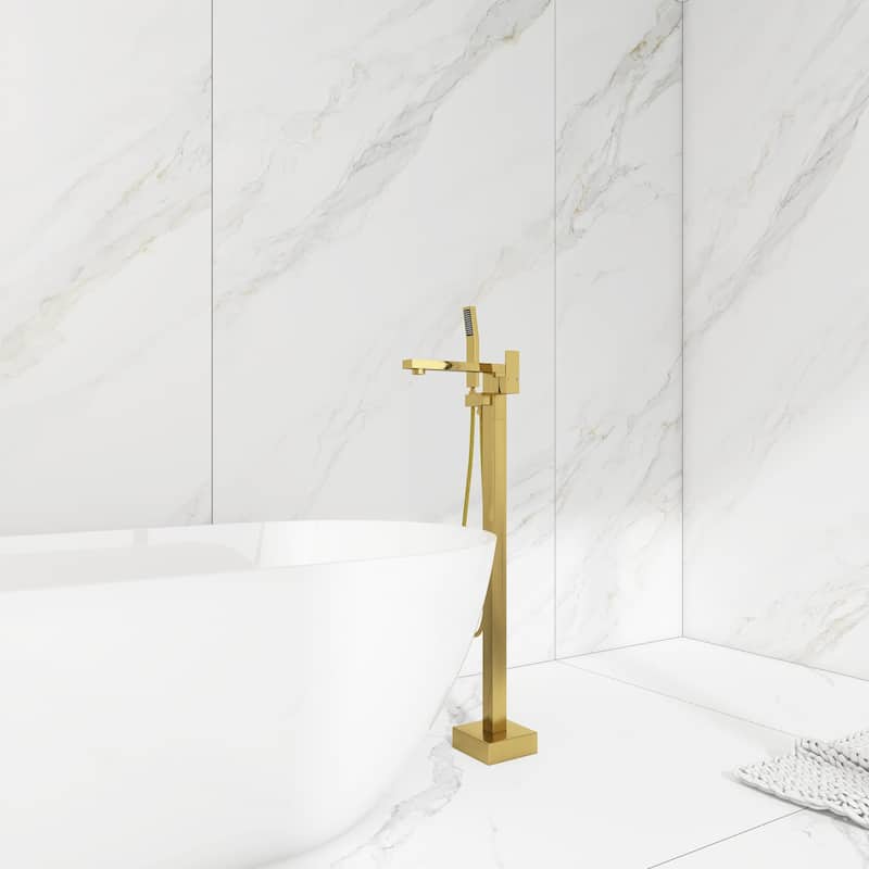 Freestanding Tub Shower Claw Foot Faucet with Handheld Spout - 10"37"