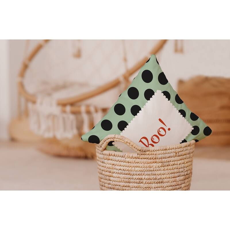 Halloween Boo Dots Accent Pillow