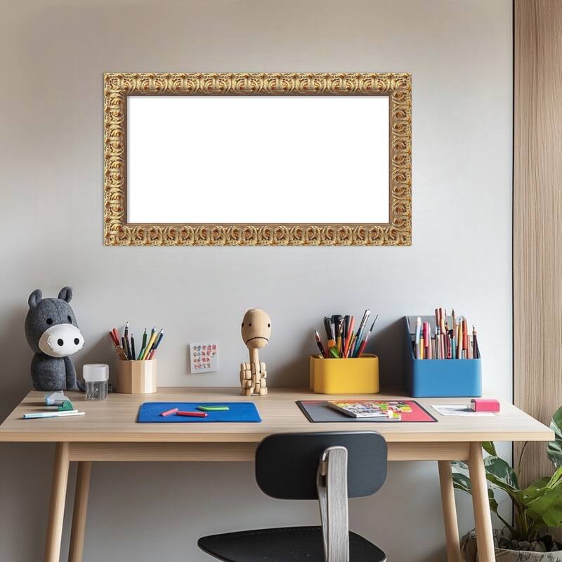 Amanti Art Florentine Gold Framed Dry Erase Magnetic Board
