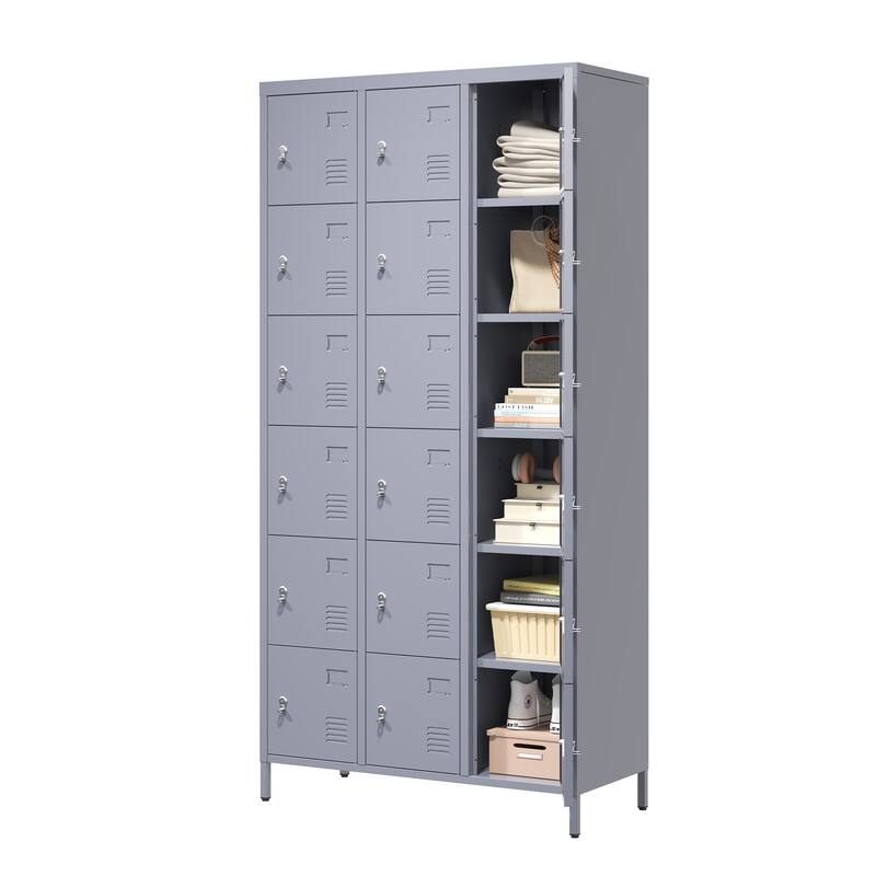 18 Door 72"H Metal Lockers With Lock