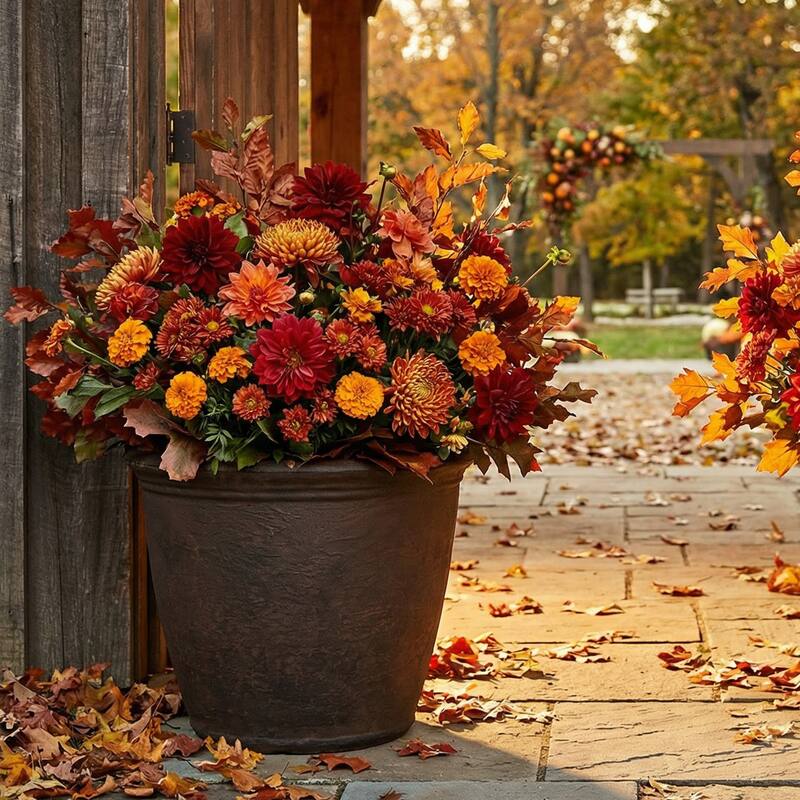 Sunnydaze Anjelica Outdoor Flower Pot Planter - 20-Inch - 4-Pack