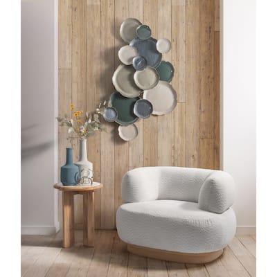 Sagebrook Home 49" Iron Lily Pads Metal Wall Deco in Multi Colors, Transform Your Space with Artistic Flair & Elegance