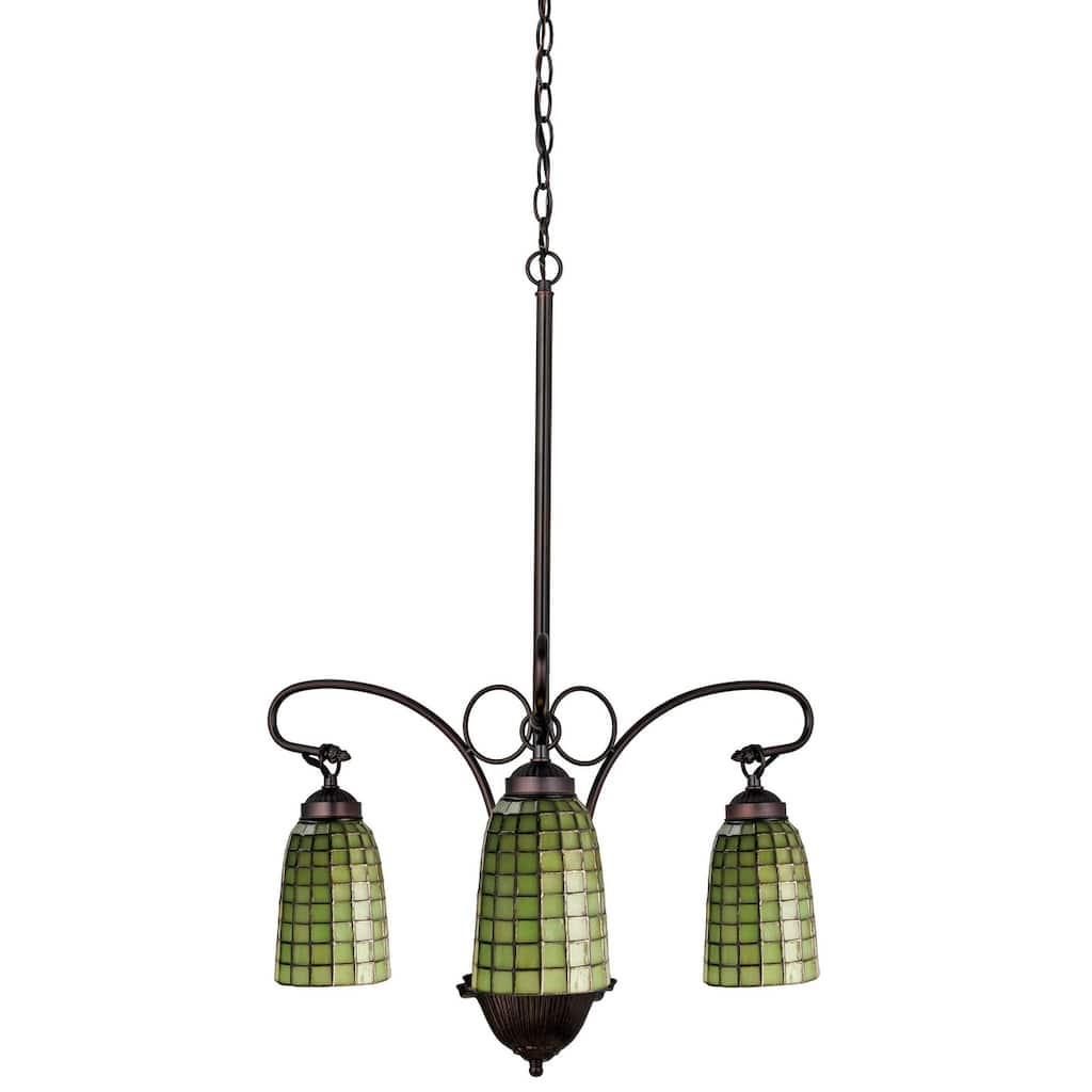 Meyda Tiffany Terra Verde 3 Light 20-1/2" Wide Chandelier with Tiffany