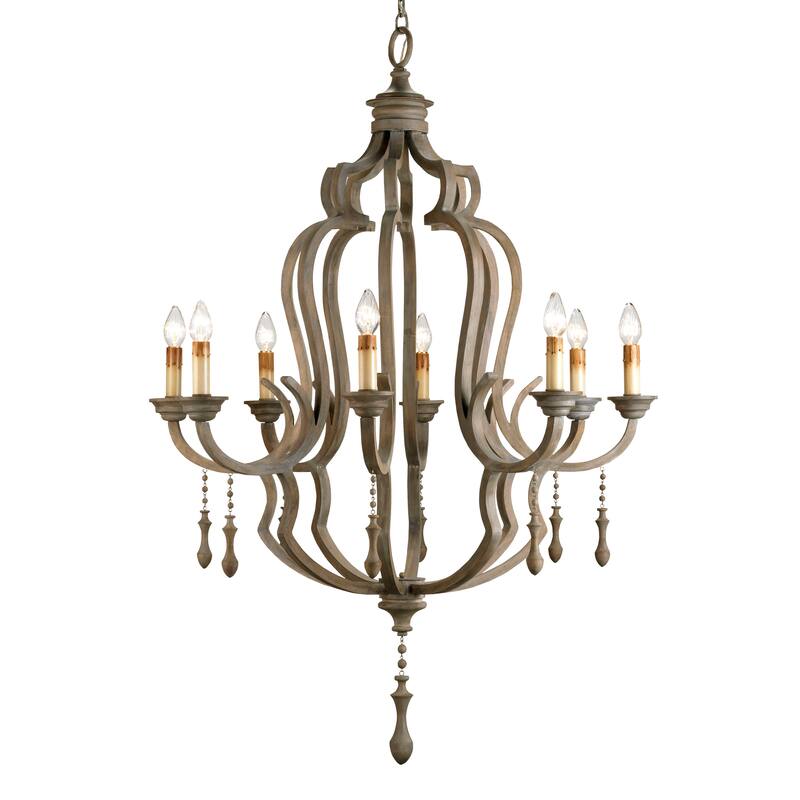 Currey & Company Waterloo Chandelier - 59"h x 41"dia - 59"h x 41"dia - Washed Gray