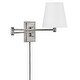 preview thumbnail 4 of 2, Lark 83772 Beale 12" Tall Hardwired or Plug-In Wall Sconce with White