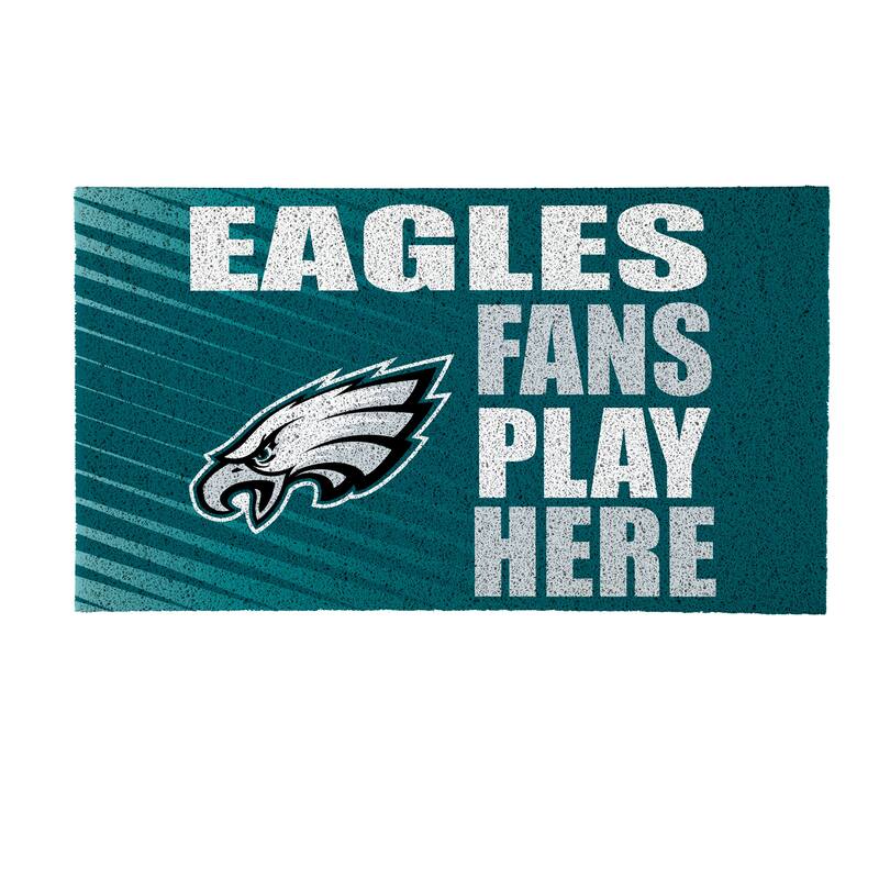 28 in. x 16 in. Philadelphia Eagles "Fans Play Here" PVC Door Mat