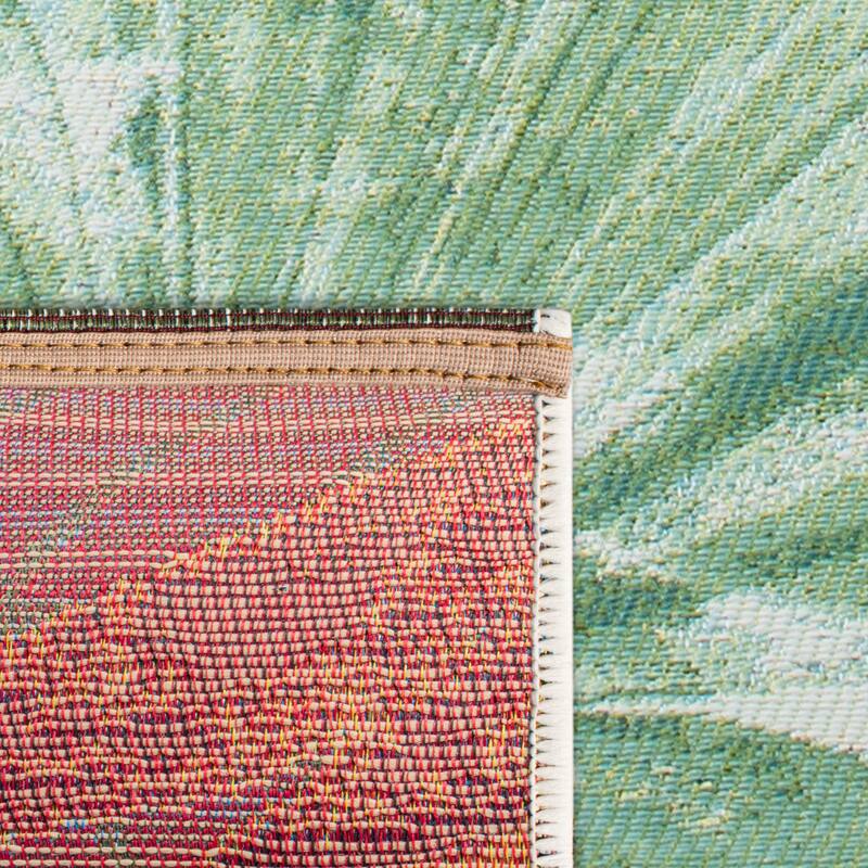 SAFAVIEH Barbados Floare Tropical Indoor/ Outdoor Waterproof Patio Backyard Rug