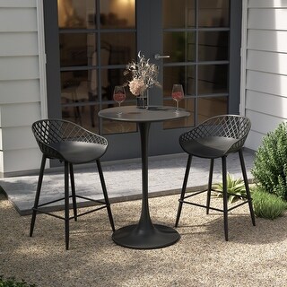 Kurv 24" Tulip Bistro Table, Counter Height, Weather Resistant, Indoor/Outdoor