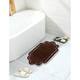 Home Weavers Allure Collection Absorbent Cotton, Machine Washable and Dry Bath Rugs - 17"x24" - Brown