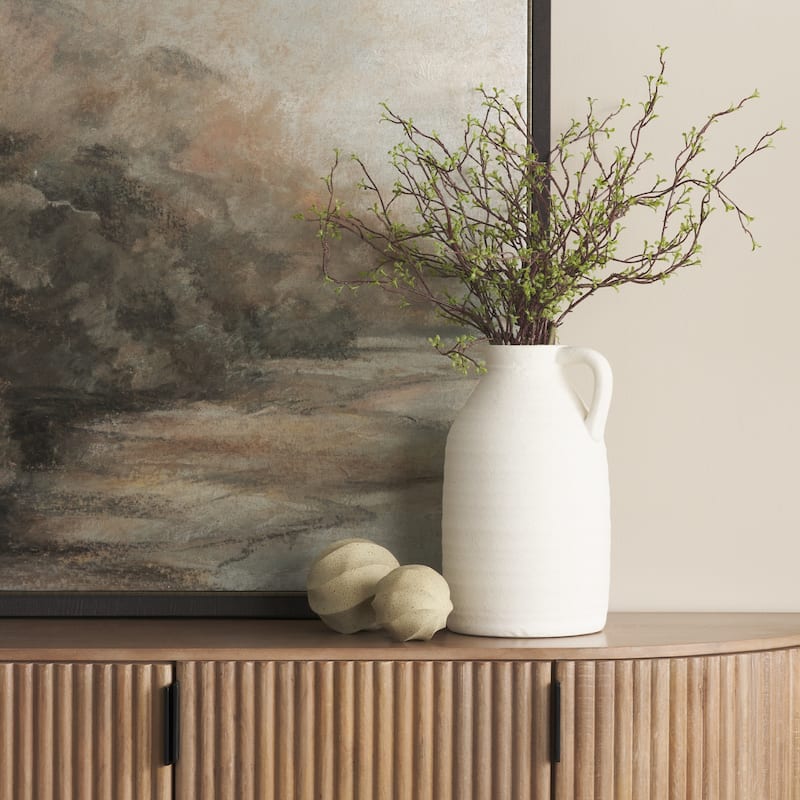 Imani Large / Small Sculptural Textured Beige Metal Decorative Orb Object