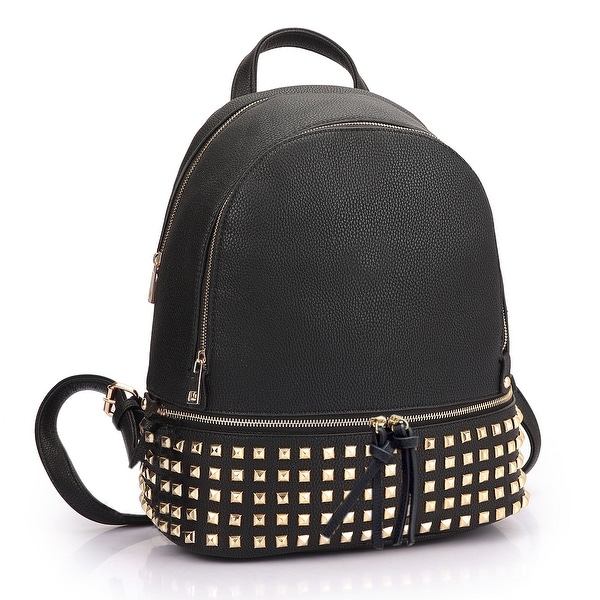 Dasein Women Buffalo Leather Backpack with Studs. Opens flyout.