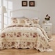 preview thumbnail 3 of 4, Greenland Home Fashions Antique Rose 100% Cotton Pieced Frame Reversible Bedspread Set
