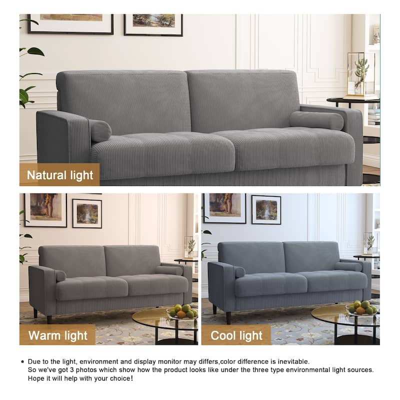 63.3"W Living Room Corduroy Loveseat Sofa