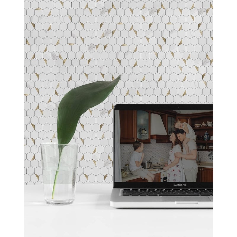 Art3d Peel and Stick Backsplash Tile for Kitchen, Bathroom, Self-Adhesive Tile Hexagon Mosaic Tiles