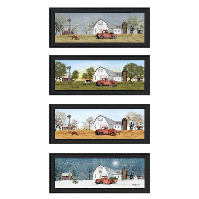 TrendyDecor4U Farmhouse "Billy Jacobs Four Seasons Collection V" 4-Piece Vignette by Billy Jacobs