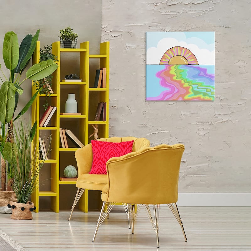 Stupell Swirling Rainbow on Sea Surface Canvas Wall Art Design By Katie Conley