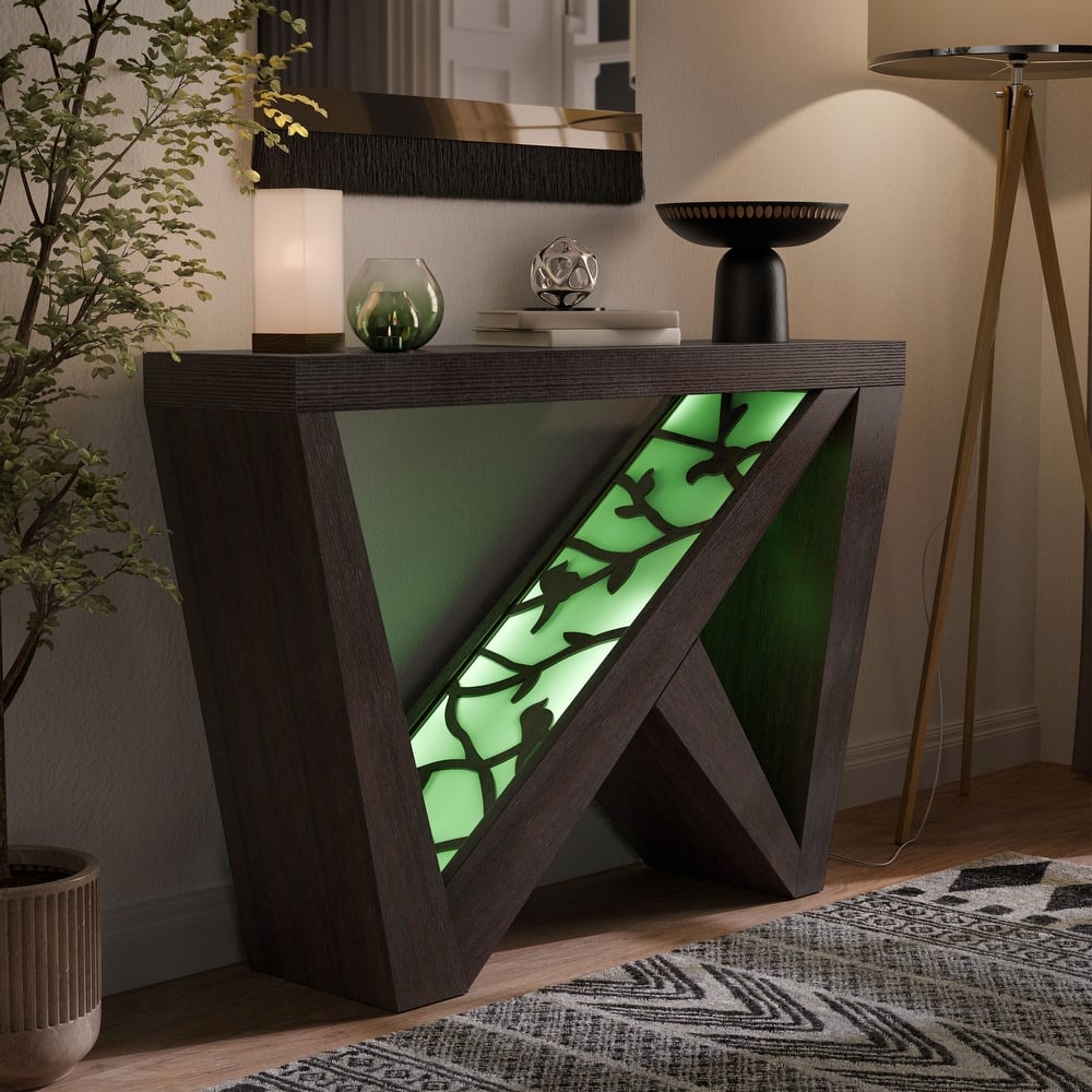 DH BASIC Modern Decorative Console Table with W-Shaped Legs by Denhour