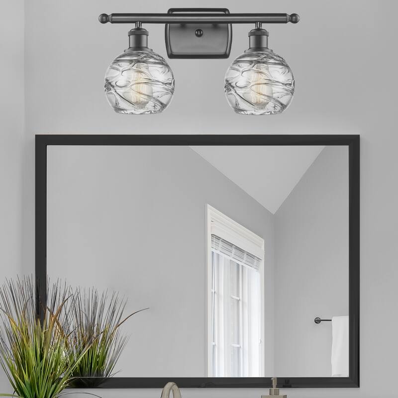 Innovations Lighting Athens Deco Swirl 2 Light 16" Bath Vanity Light