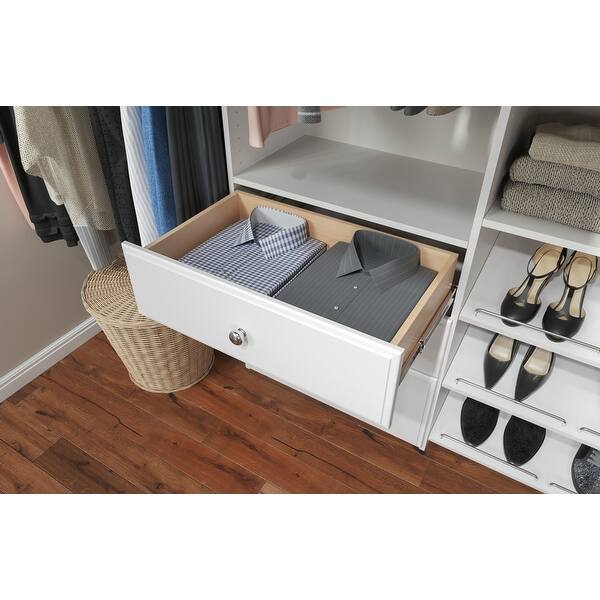 Shop Easy Track Ph45 120 Wide Closet Organizer System Overstock 31038328
