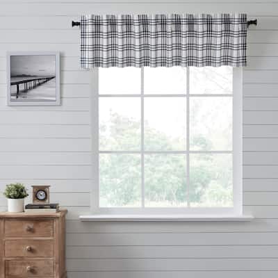Sawyer Mill Black Plaid Valance 16x90 - M