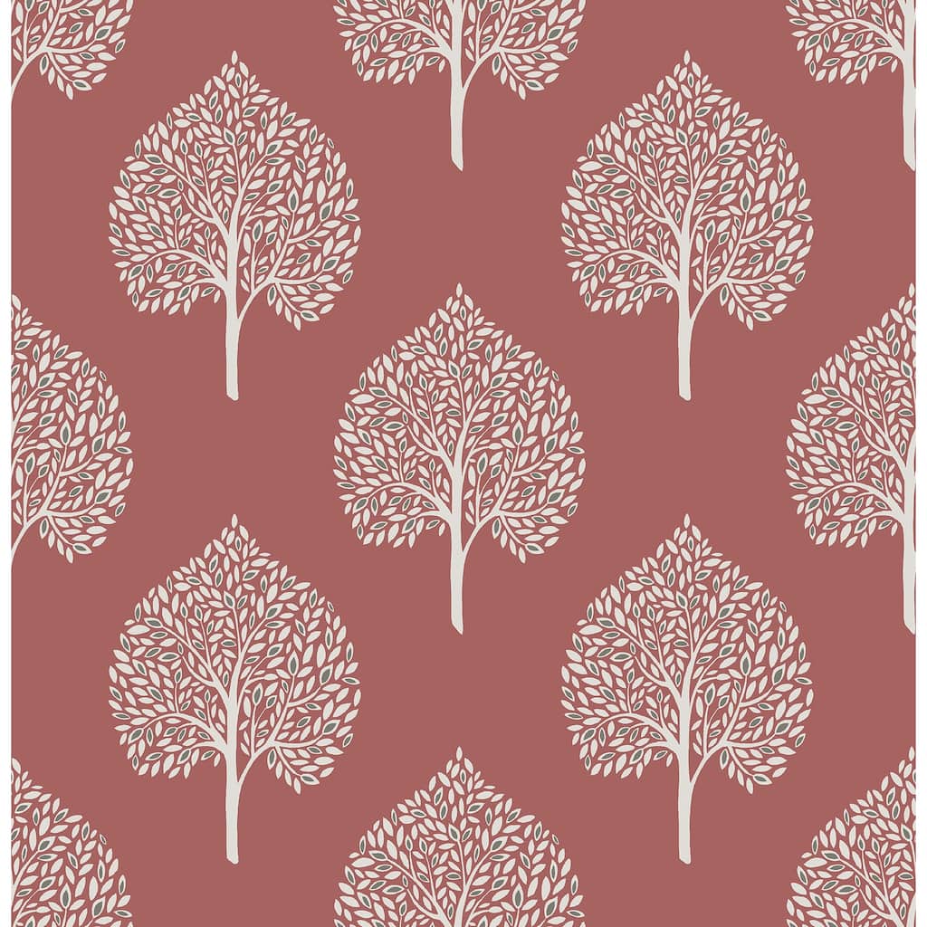A-Street Prints Grove Coral Tree Wallpaper