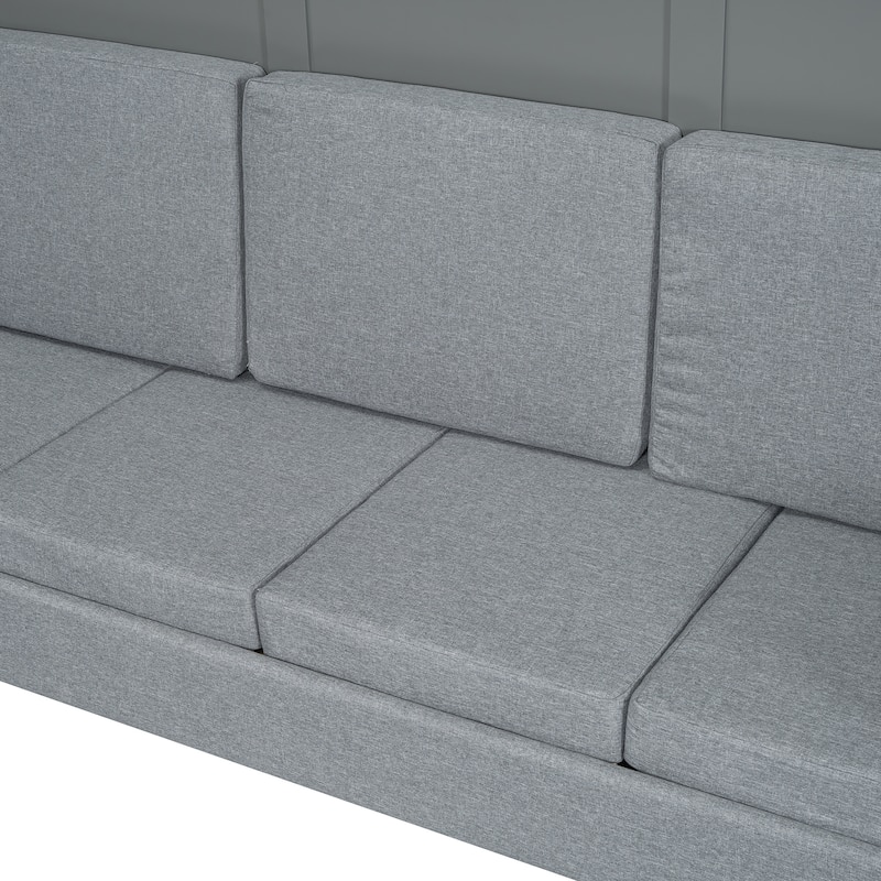 Multifunctional Queen Murphy Wall Bed with Built-in Sofa, Storage, and Easy Fold Mechanism