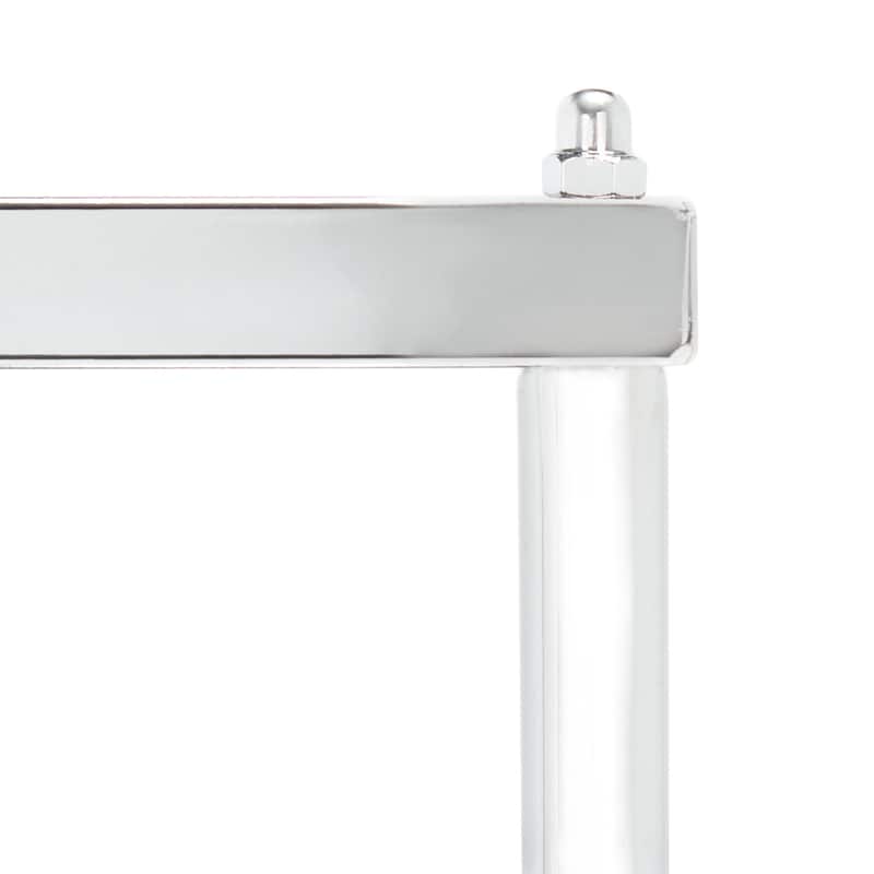 SAFAVIEH Vida 3-Tier Accent Table - 22" W x 18" D x 27" H - 22Wx18Dx27H - Chrome