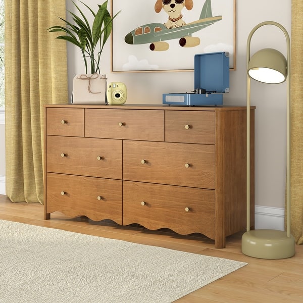 slide 2 of 44, Sutton 7 Drawer Dresser Pecan
