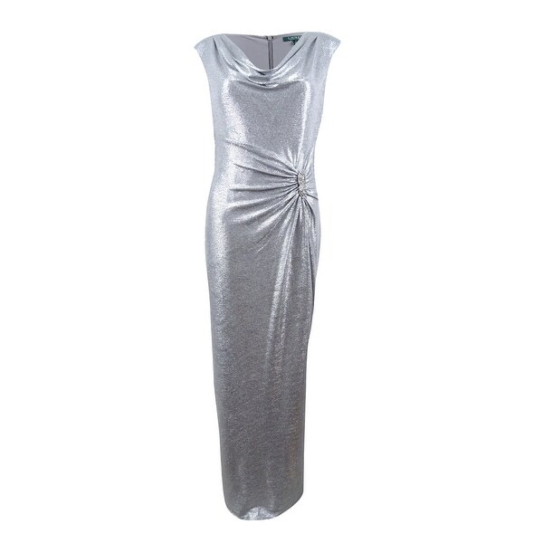 ralph lauren silver gown