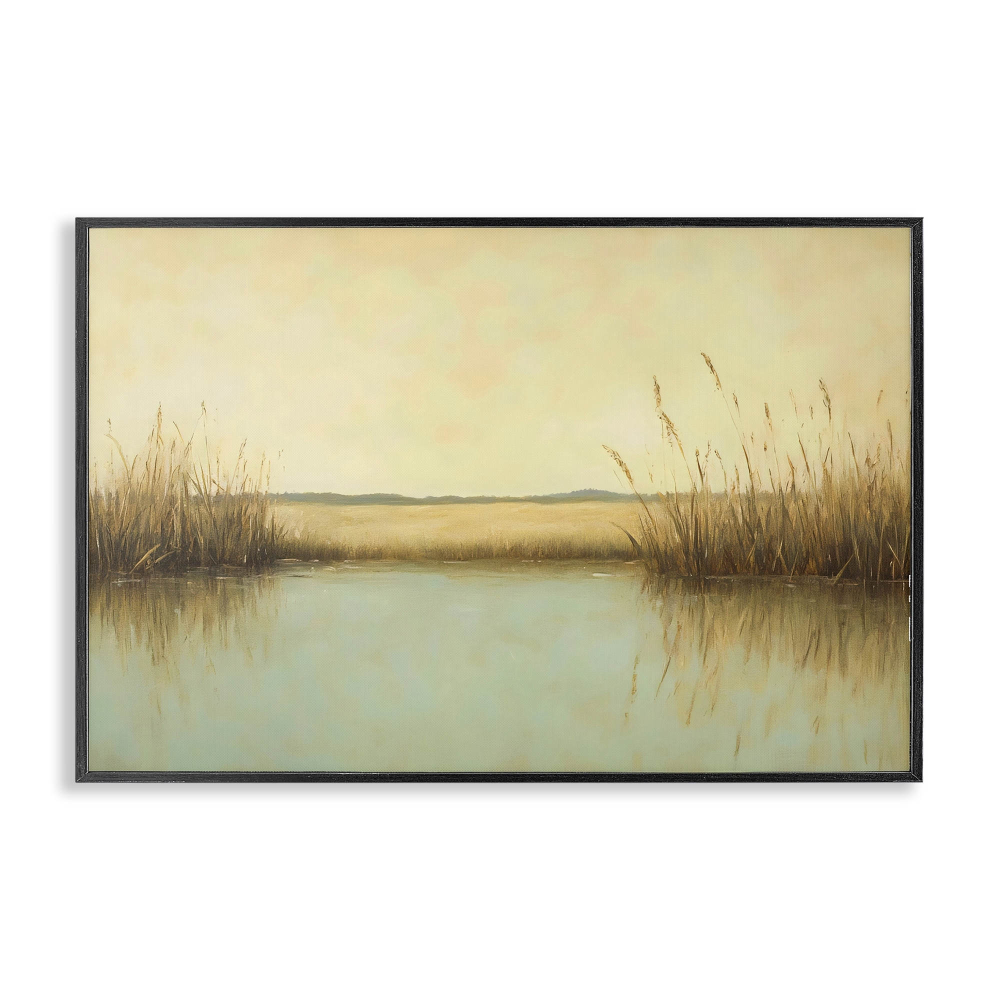 Stupell Reeds Along The River Framed Giclee Art Design By Franklyn Gregory