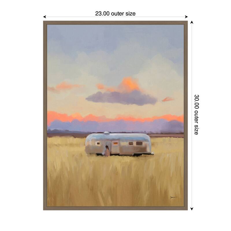 Kate and Laurel Solitude by Mary Sparrow Framed Canvas Wall Art Print