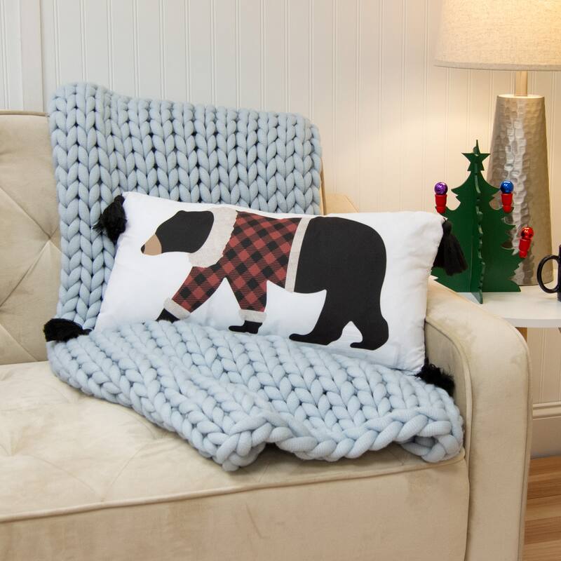Your Lifestyle by Donna Sharp Christmas Bear Polyester Decor Pillow