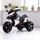 preview thumbnail 9 of 58, 12V Kids Electric Ride-On Motorcycle with Manual Throttle, LED Wheel Lights, Bluetooth Music- Battery Powered Motorbike White
