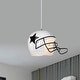 preview thumbnail 1 of 3, Polaris 1-Light White Helmet Pendant Light with Resin Shade for Kids