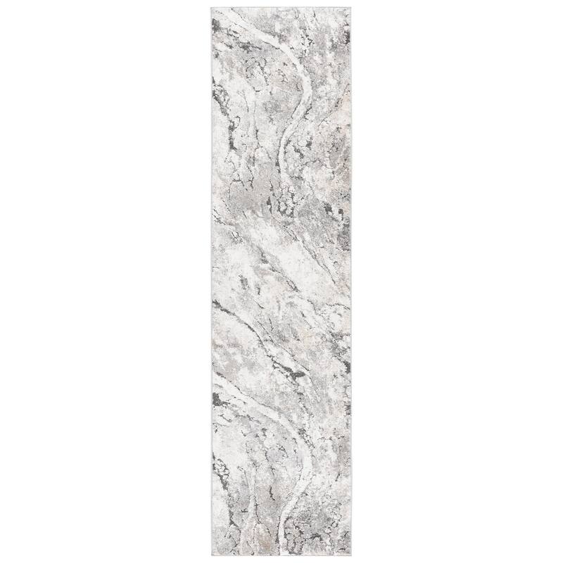 SAFAVIEH Opal Anja Modern Contemporary Abstract Rug - 2'3" x 9' Runner - Beige/Grey