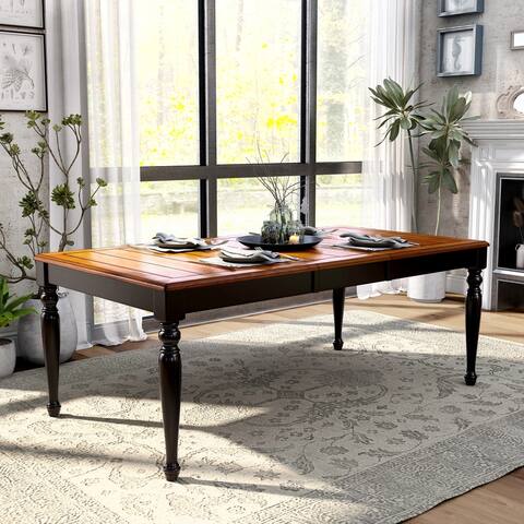 Furniture of America Levole Two-tone 78-inch Expandable Dining Table