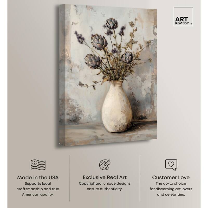 Artichoke Glory Canvas by Art Remedy, Gallery Wrapped