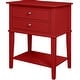 preview thumbnail 31 of 39, Copper Grove Kurdica 2-drawer Accent Table Red