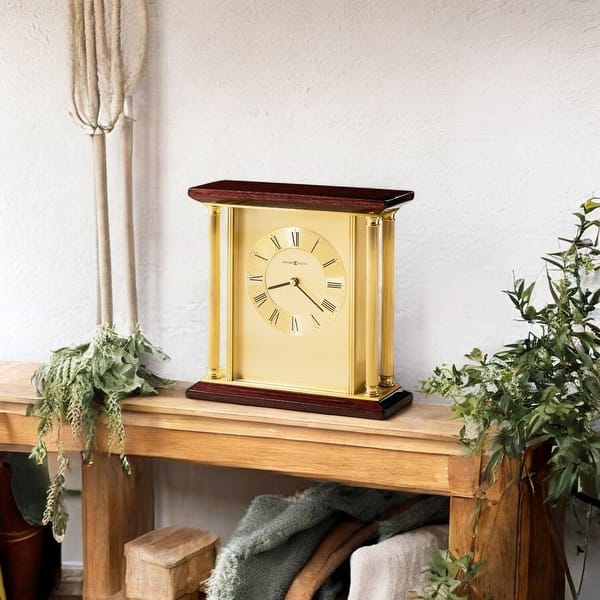 slide 2 of 2, Howard Miller Carlton Classic Vintage Traditional Mantel Clock Gold